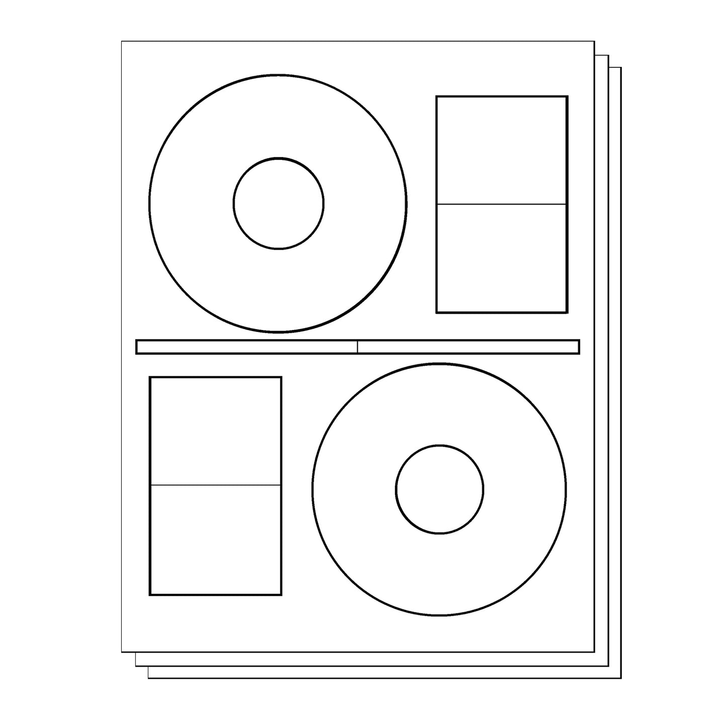 Stomper Pro Full Face CD & DVD Labels for Inkjet & Laser Printers