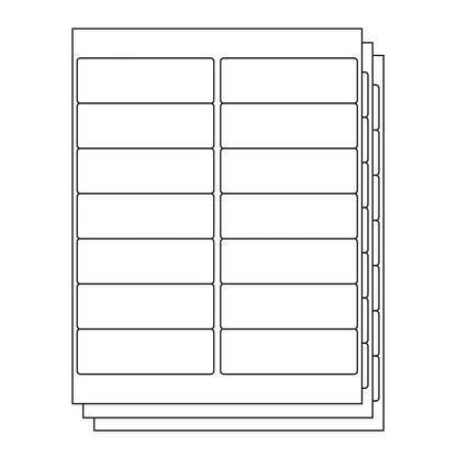 14UP | 4 x 1.33 inch Blank Rectangle Labels - 14 Labels per Sheet
