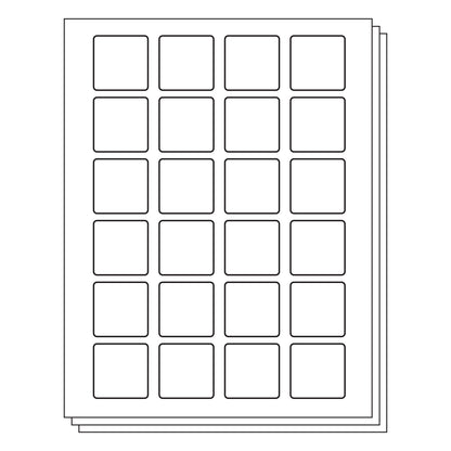 24UP |1.5 x 1.5 inch Blank Rectangle Labels - 24 Labels per Sheet