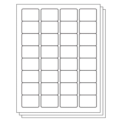 32UP | 1.75 x 1.25 inch Blank Rectangle Labels - 32 Labels per Sheet