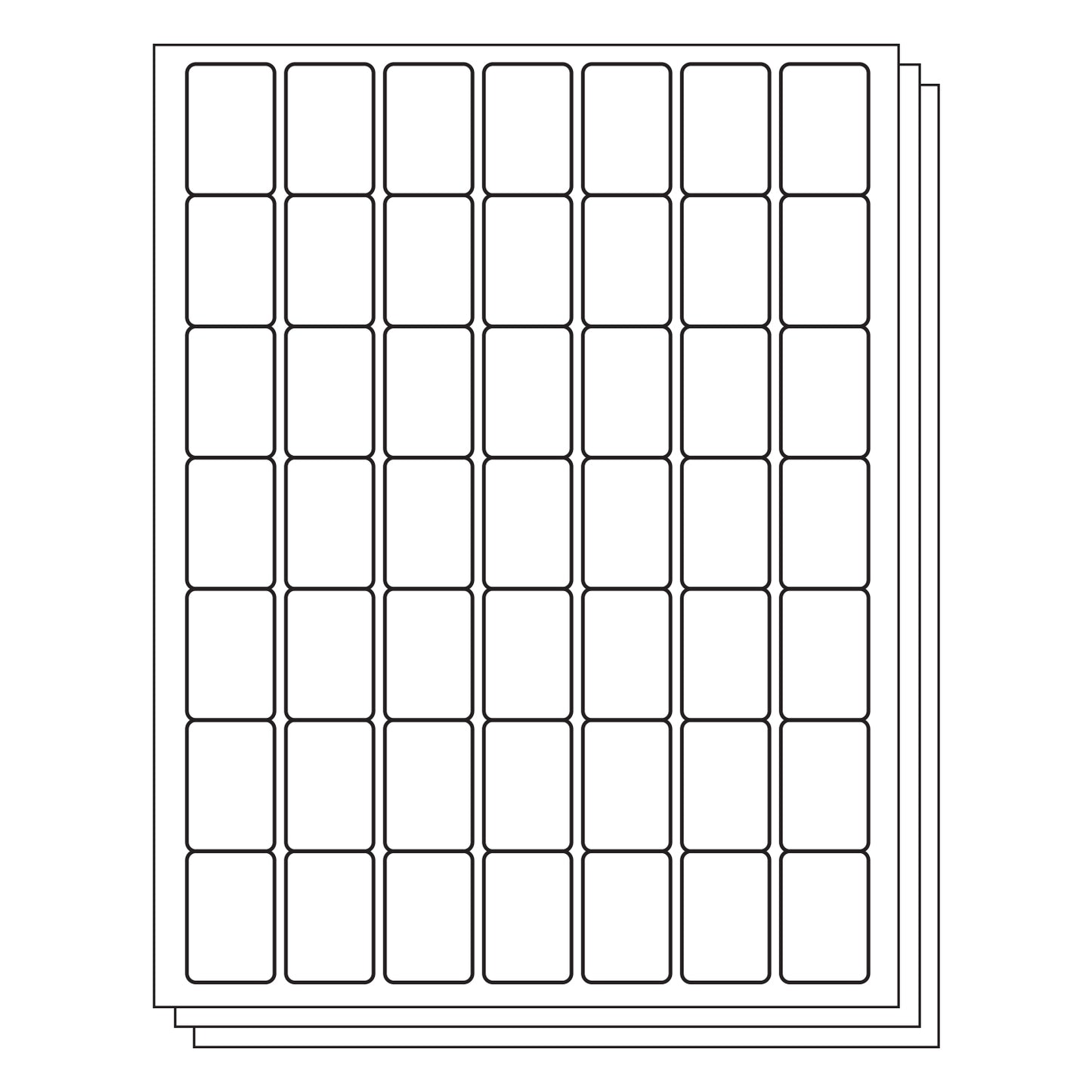 49UP  | 1 x 1.5 inch Blank Rectangle Labels - 49 Labels per Sheet