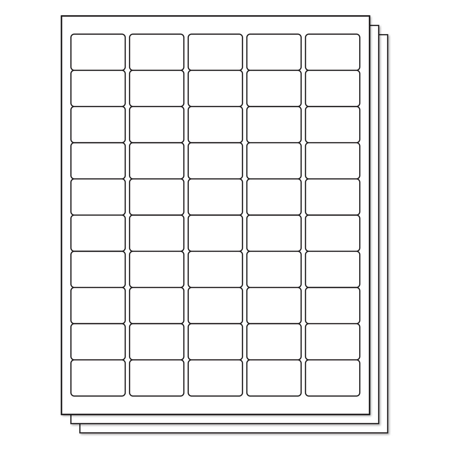 50UP | 1 x 1.5 inch Blank Rectangle Labels - 50 Labels per Sheet
