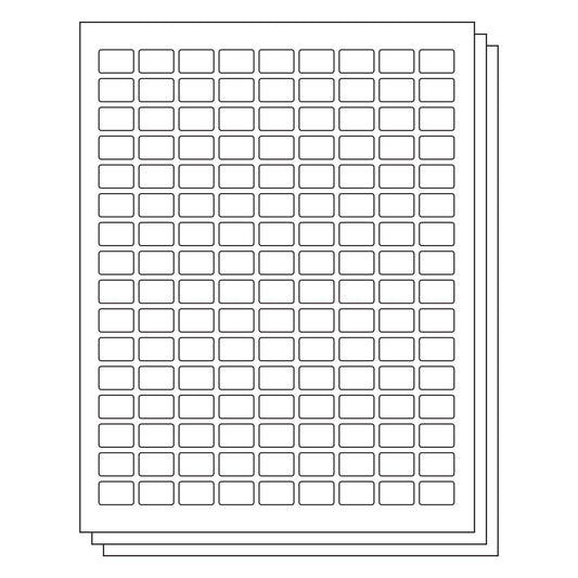 144UP | 0.75 x 0.5 inch Blank Rectangle Labels - 144 Labels per Sheet