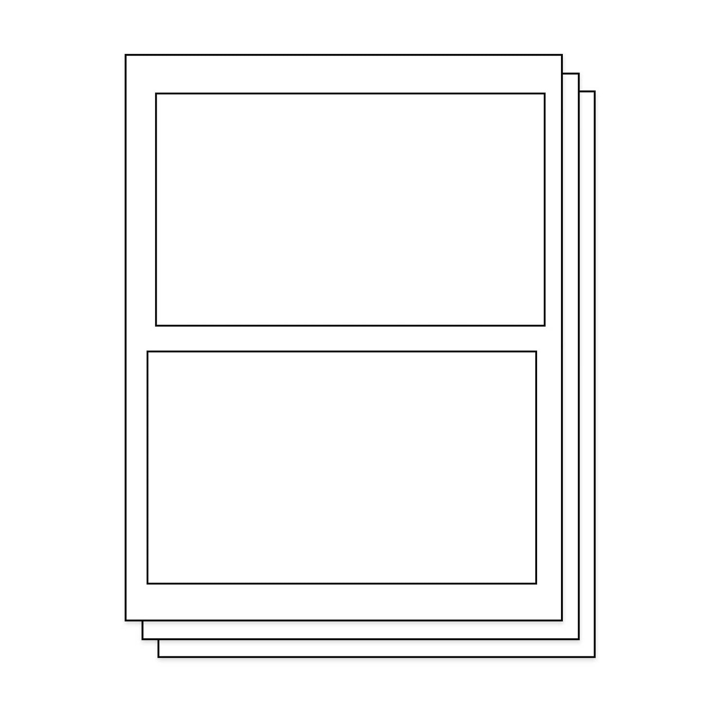 2UP | 7.375 x 4.5 inch Blank PayPal Online Postage Labels
