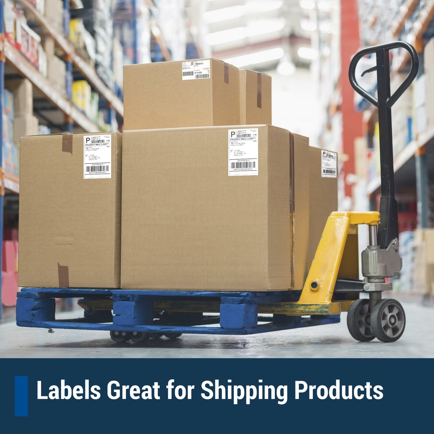2UP | 6.78 x 4.75 inch Blank USPS Click-N-Ship without Receipt Labels