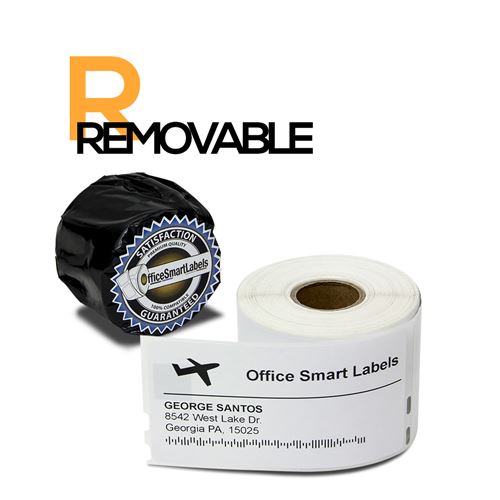 thumbnail image 2 of DYMO Relief Adhesive Labels – Black, Made In Italy – For Boxes, Mail, Cabinets, Intercoms 2 of 6