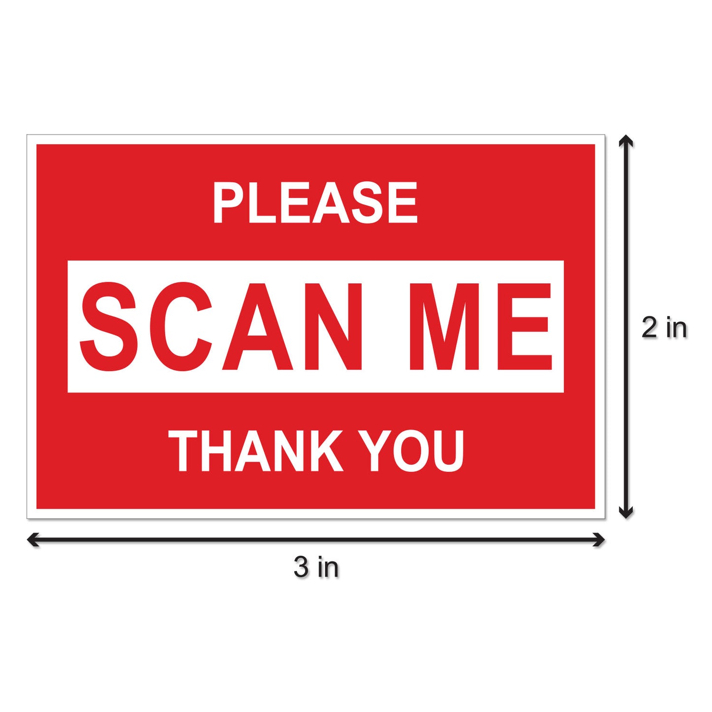 3 x 2 inch | Shipping & Handling: Please, Scan Me Stickers