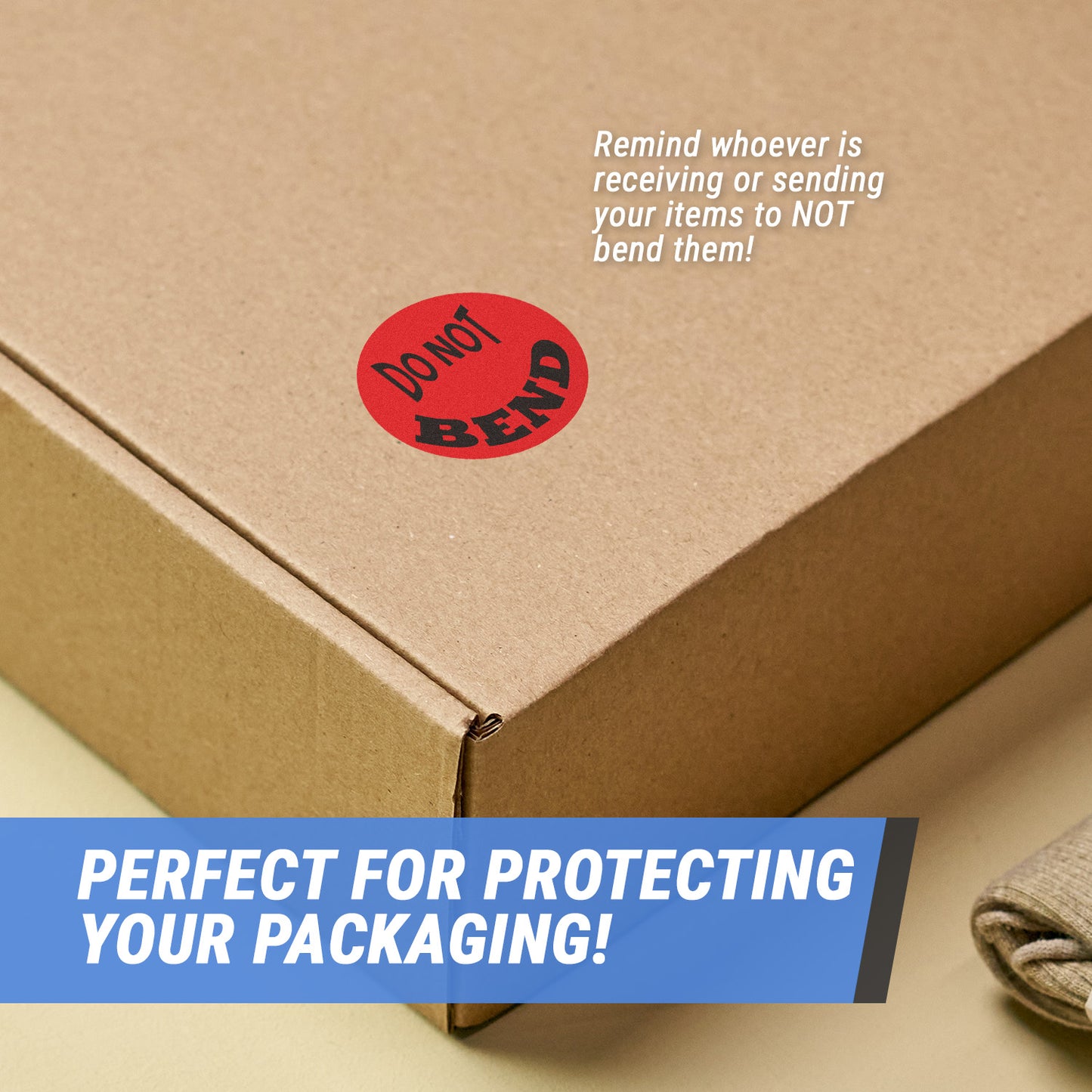 1.5 inch | Shipping & Handling: Do Not Bend Stickers