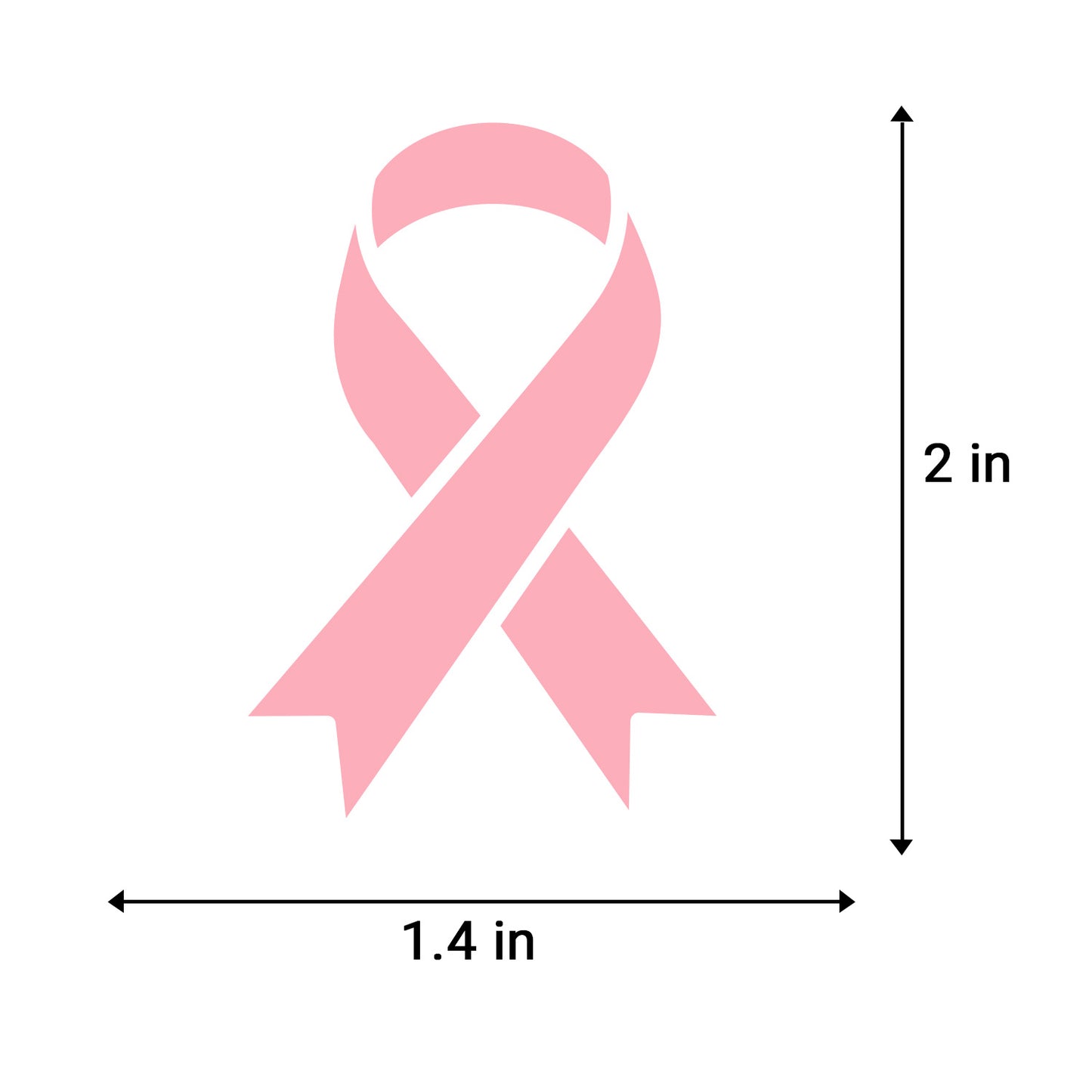 2.2 x 1.6 inch | Awareness: Breast Cancer Awareness Ribbon Stickers