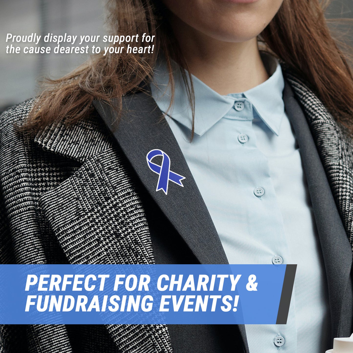 2.2 x 1.6 inch | Awareness: Child Abuse Prevention Awareness Ribbon Stickers