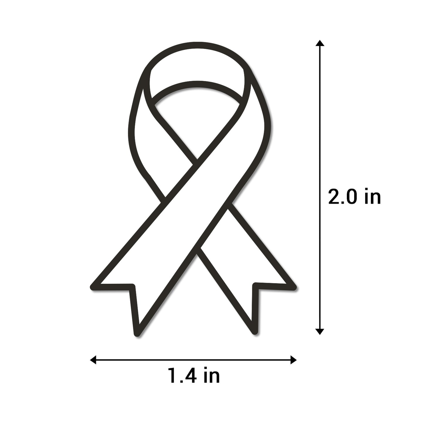 2.2 x 1.6 inch | Awareness: Lung Disease & Violence Against Women Awareness Ribbon Stickers