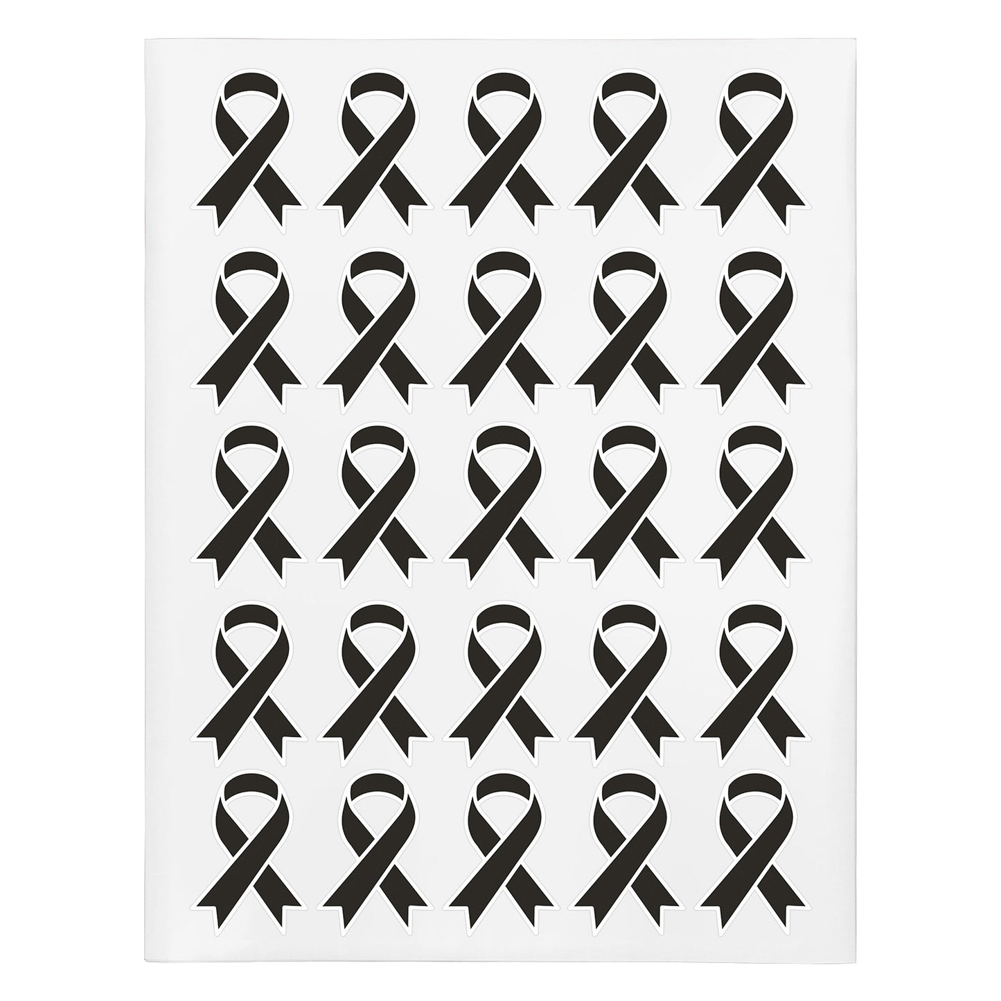 2.2 x 1.6 inch | Awareness: Melanoma & POW/MIA Awareness Ribbon Stickers
