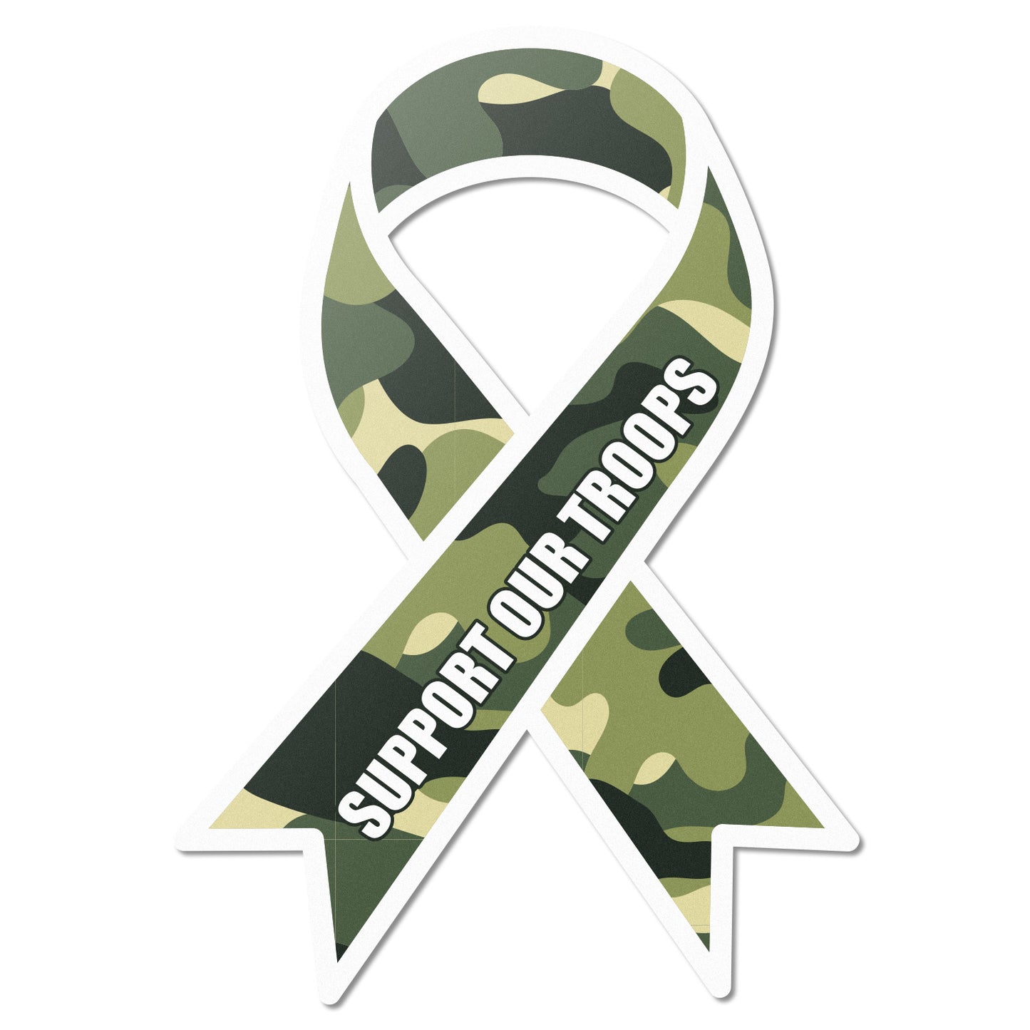 2.2 x 1.6 inch | Awareness: Support the Troops Awareness Ribbon Stickers