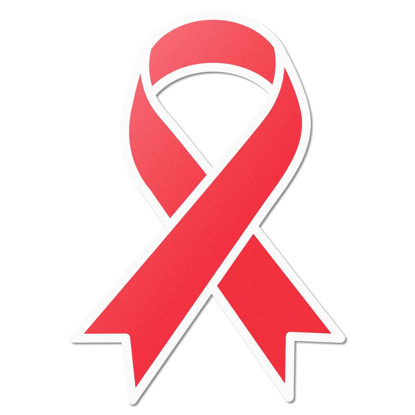 2.2 x 1.6 inch | Awareness: Fluorescent Red Awareness Ribbon Stickers