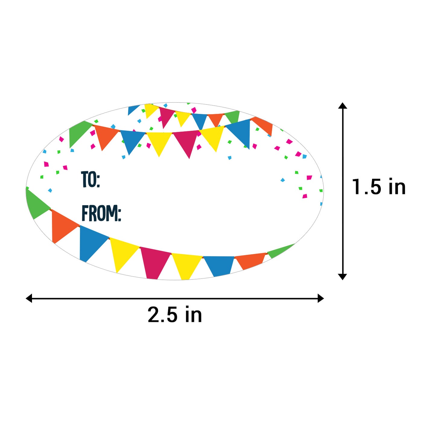 2.5 x 1.5 inch | Birthday Gift Tag Stickers (3 Designs)