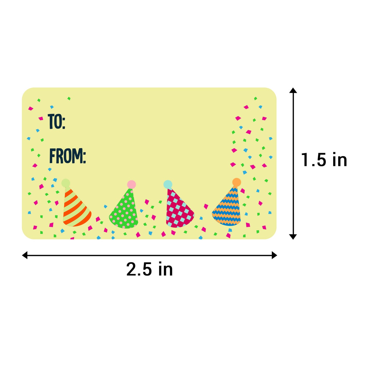2.5 x 1.5 inch | Birthday Gift Tag Stickers (3 Designs)
