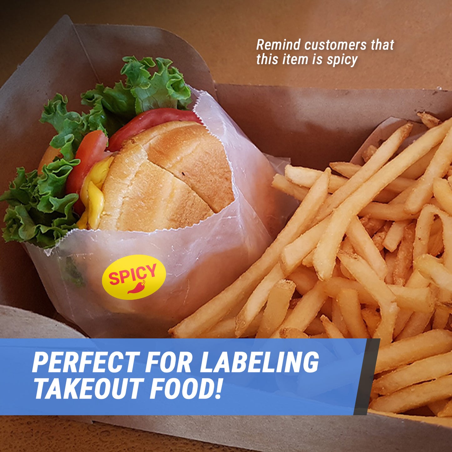 2.2 x 1 inch | Food Labeling: Spicy Stickers / Spicy Food Labels