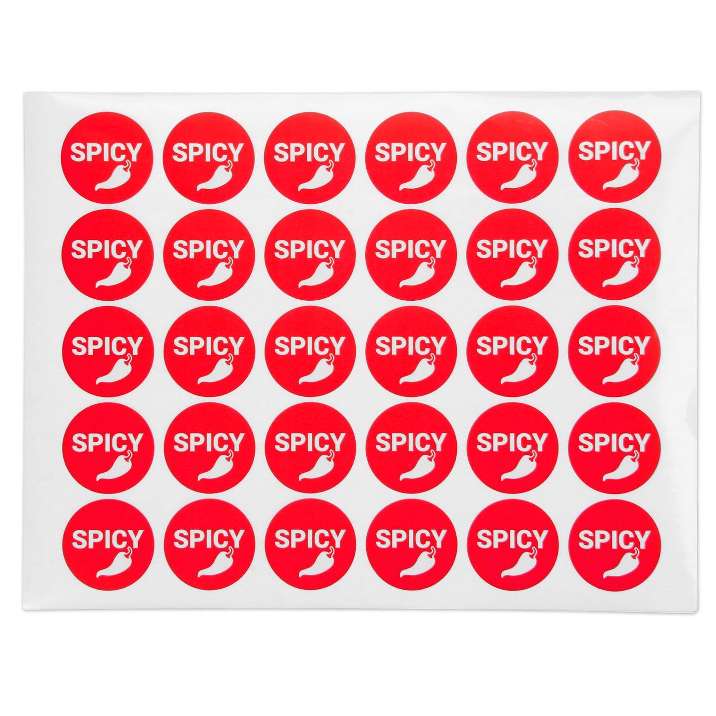 1.5 inch | Food Labeling: Spicy Stickers / Spicy Food Labels