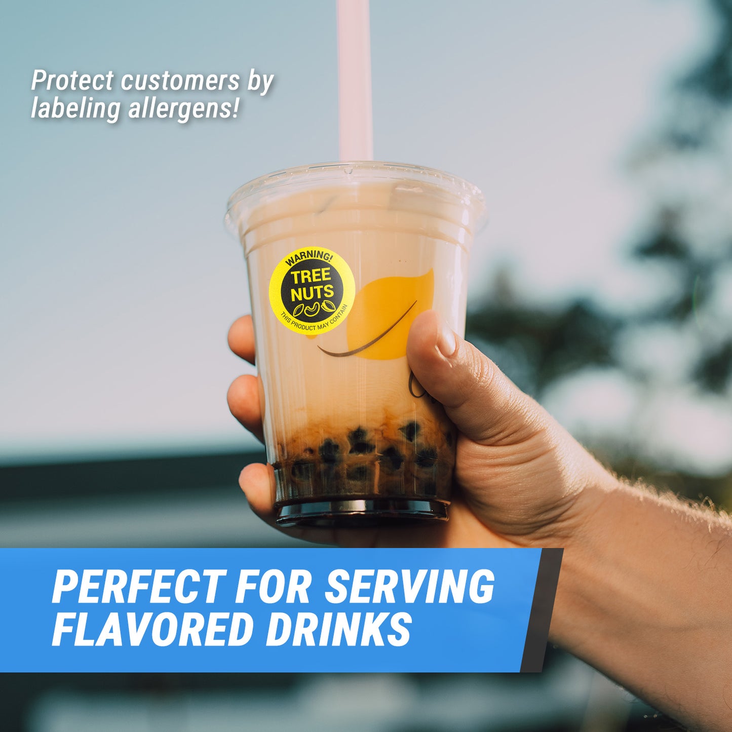 1.5 inch | Food Allergen: Warning! May Contain Tree Nuts Stickers