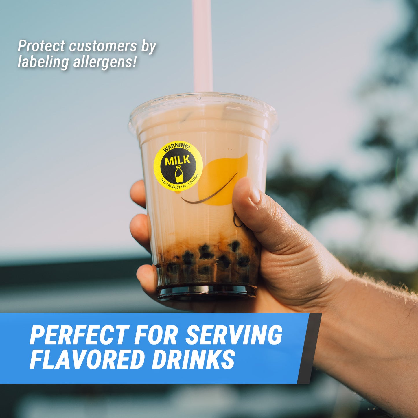 1.5 inch | Warning! May Contain MILK Stickers