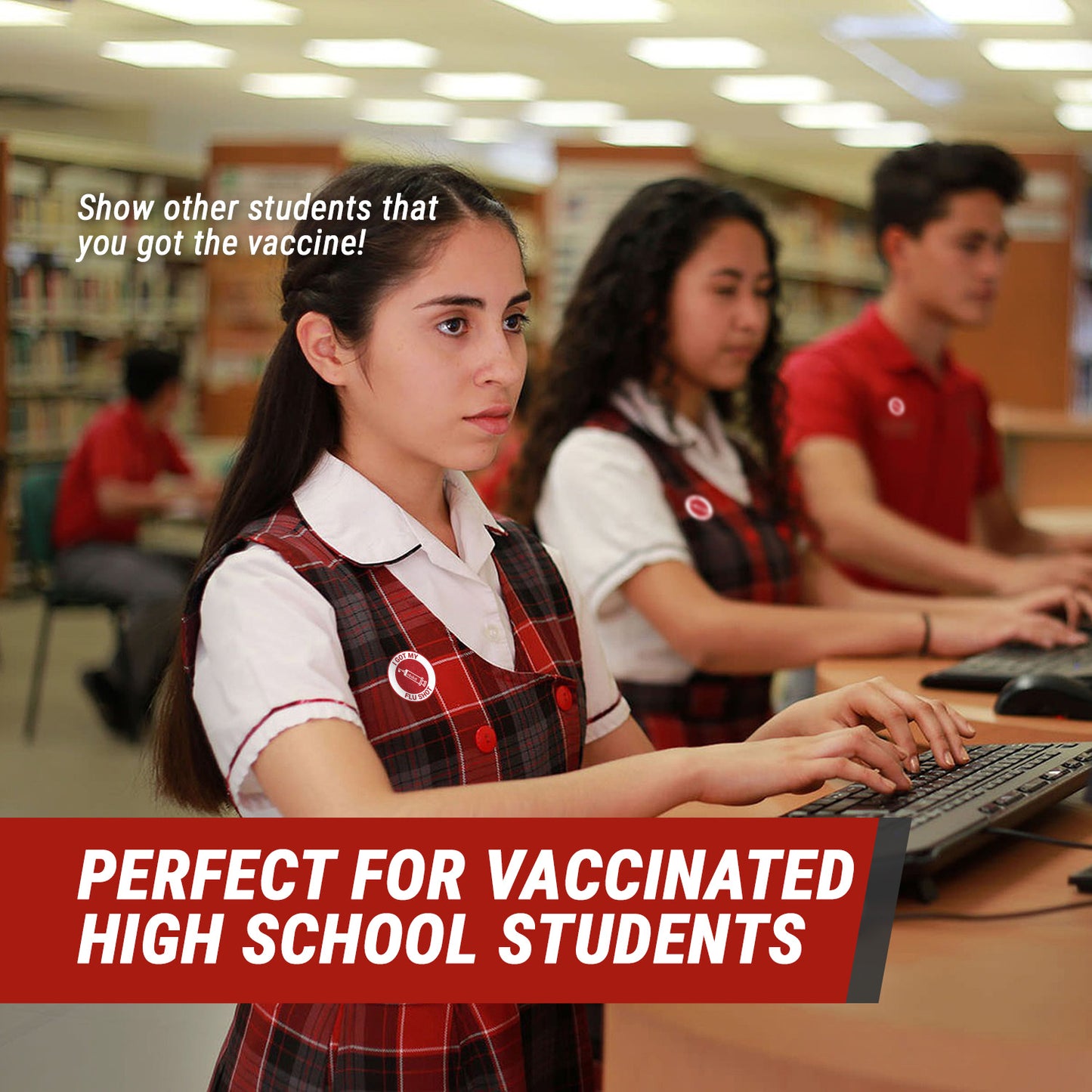 1.5 inch | Warning! I Got My Flu Shot Stickers