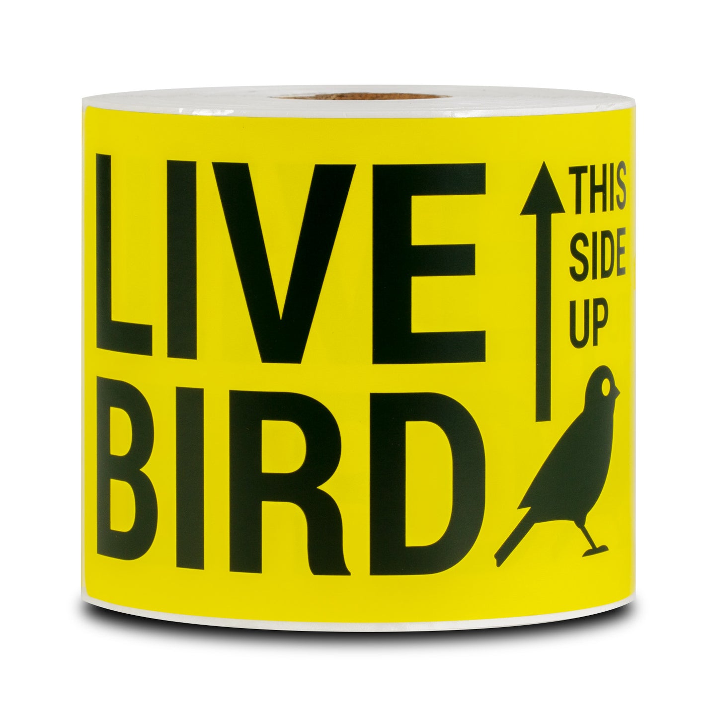 5 x 3 inch | Shipping & Handling: This Side Up, Live Bird Stickers