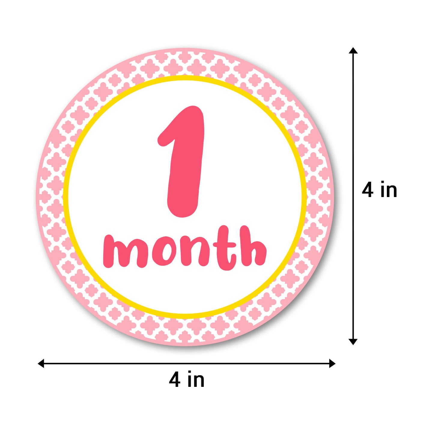 4 inch | Newborn Baby Girl Stickers Bundle (1 Month to 1 Year)