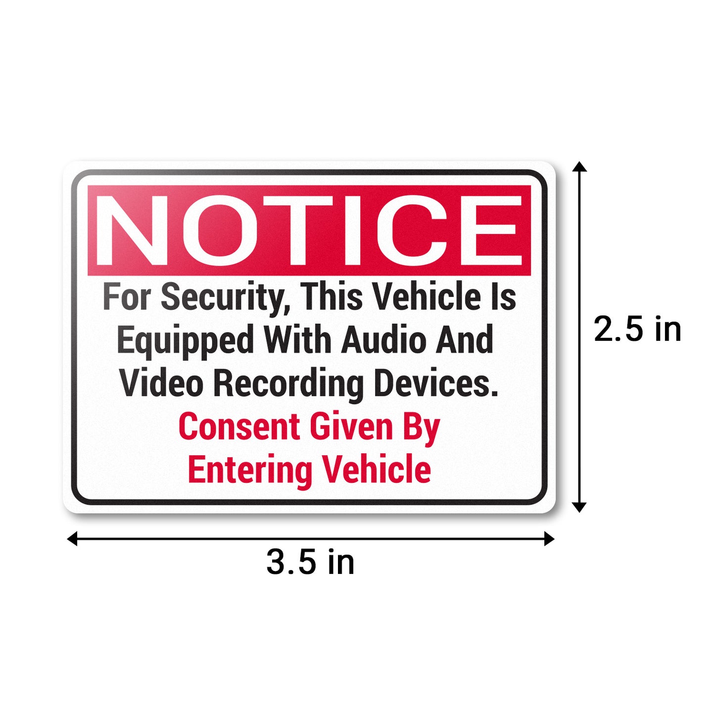 3.5 x 2.5 inch | Warning & Caution: Video Surveillance in Progress Stickers