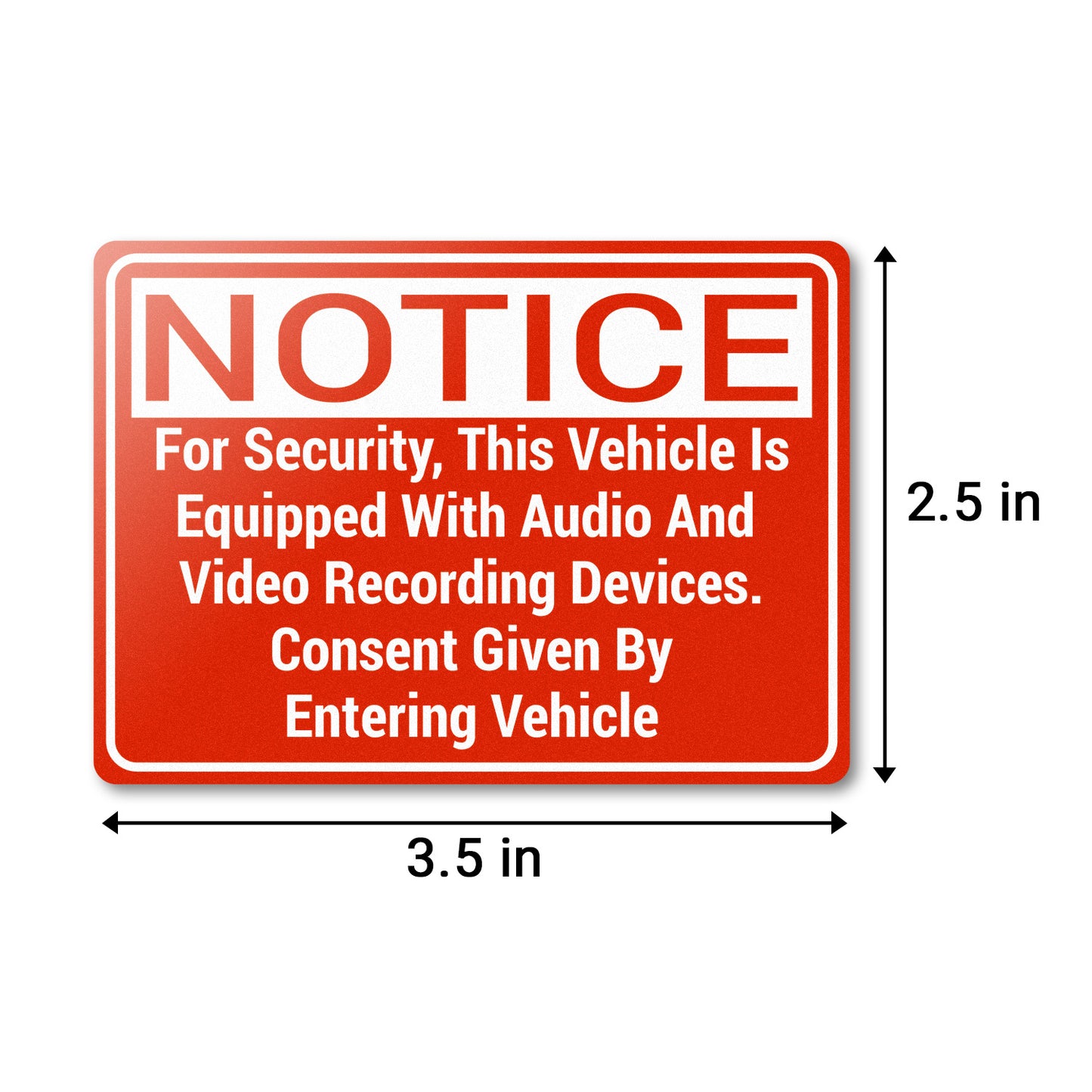 3.5 x 2.5 inch | Warning & Caution: Video Surveillance in Progress Stickers