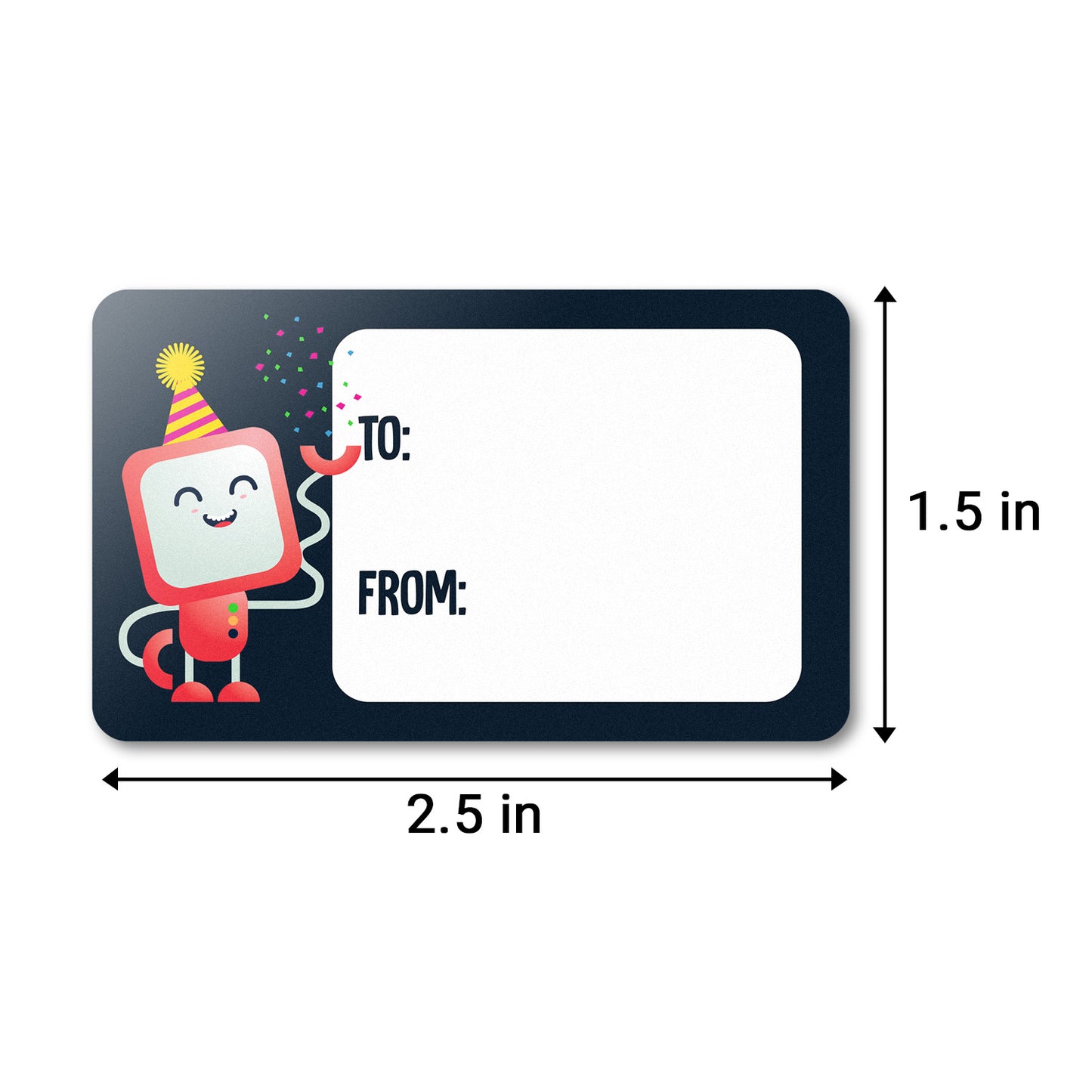 2.5 x 1.5 inch | Gift Giving: Birthday Tag Stickers / Gift Tags