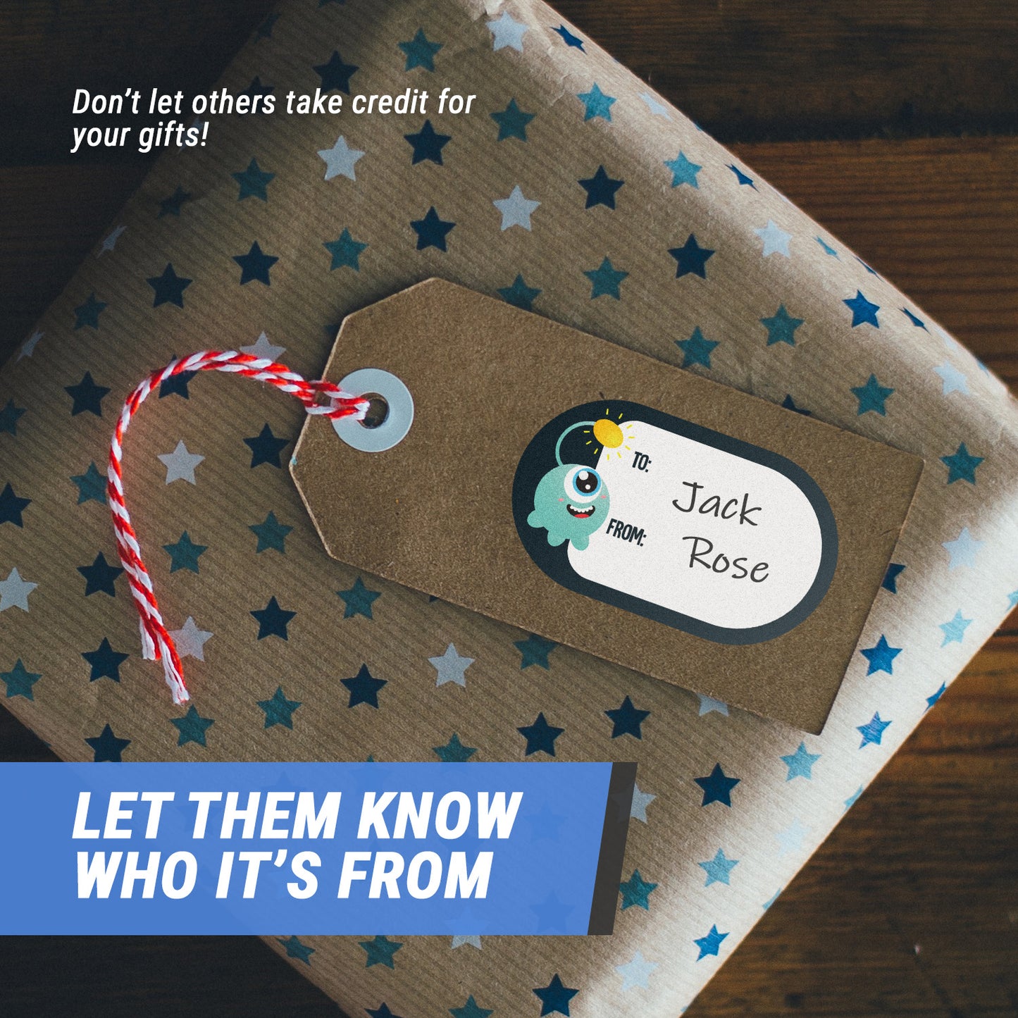 2.5 x 1.5 inch | Gift Giving: Birthday Tag Stickers / Gift Tags