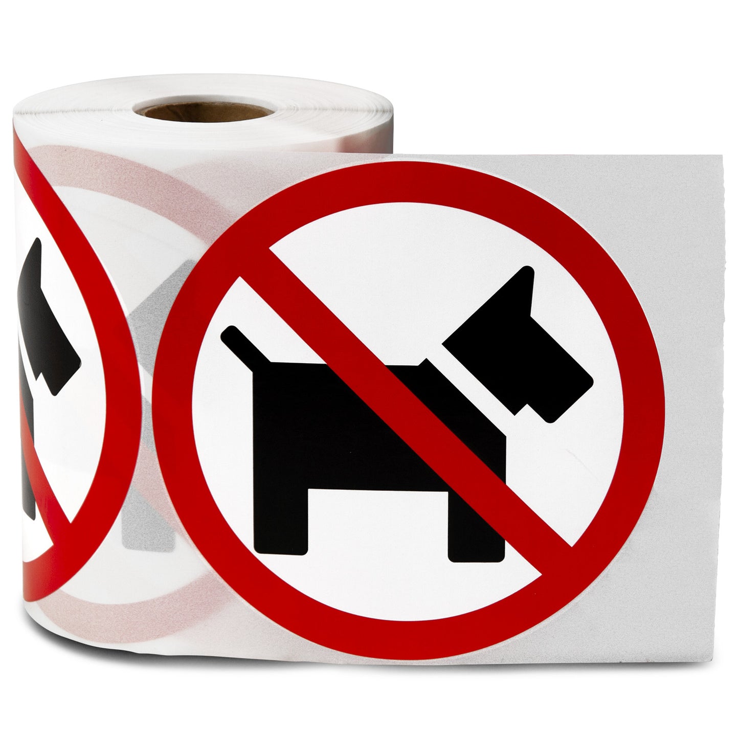 4 inch | Caution & Warning: No Dogs Allowed Stickers