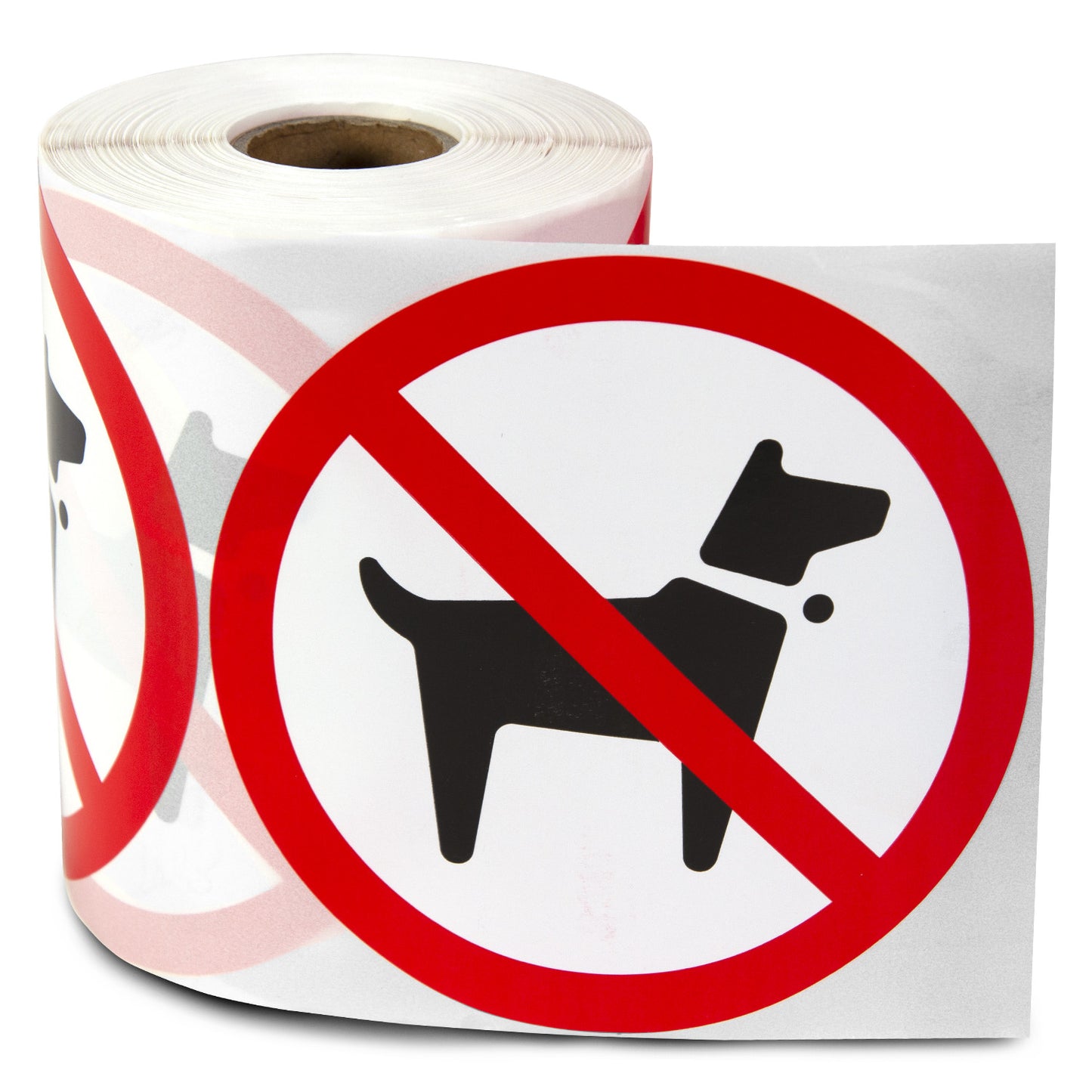 4 inch | Caution & Warning: No Dogs Allowed Stickers