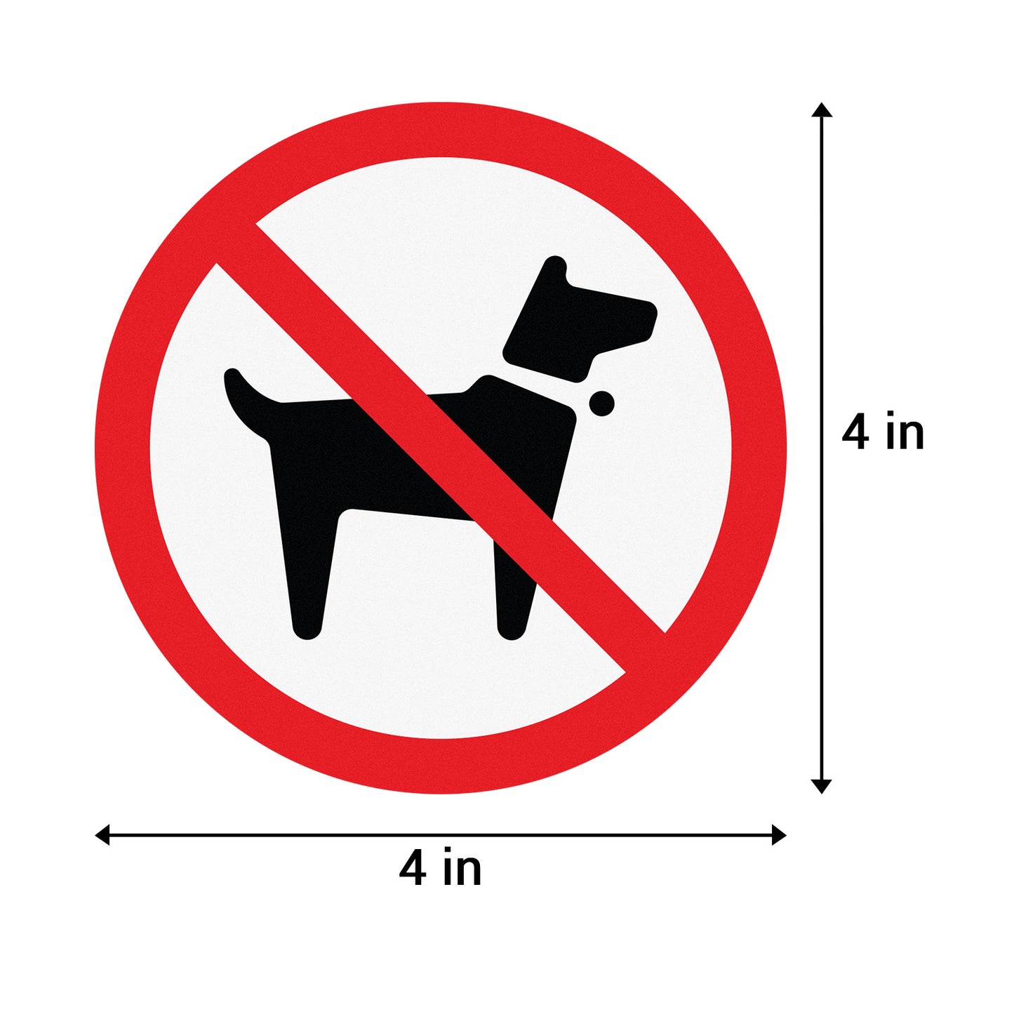 4 inch | Caution & Warning: No Dogs Allowed Stickers