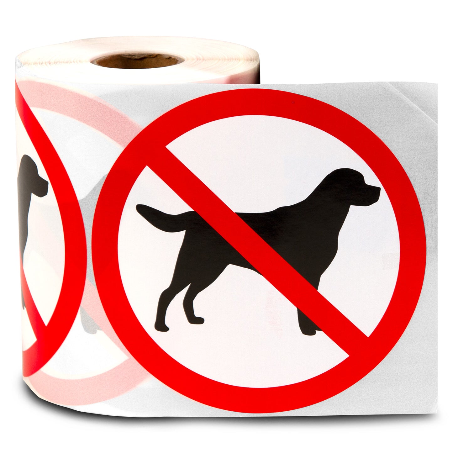 4 inch | Caution & Warning: No Dogs Allowed Stickers