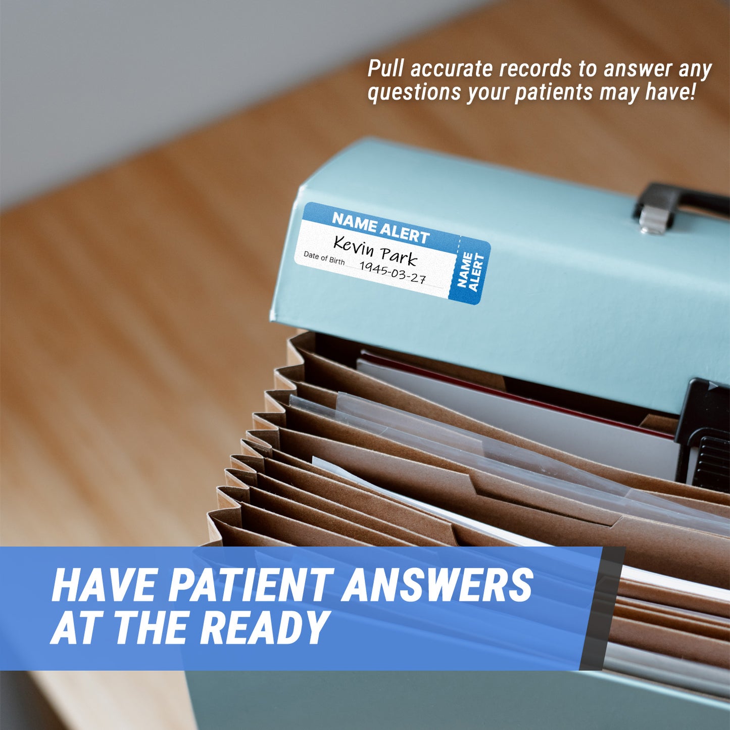 3 x 1 inch | Medical Alert Checklist Stickers for Patient File Folders