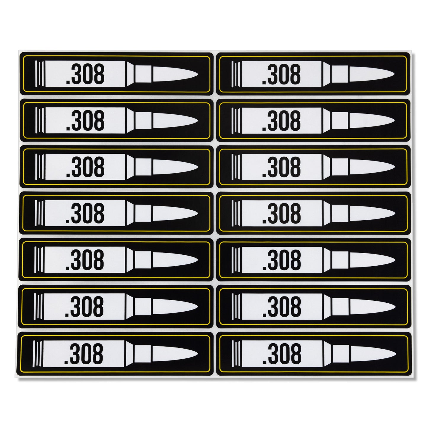 4.5 x 1 inch | 0.308mm Ammunition Stickers