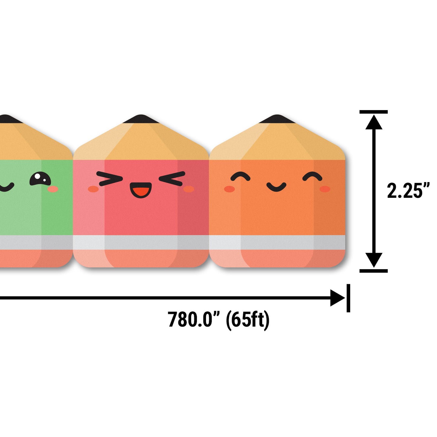 2.25 x 130ft | Classroom Bulletin Border Stickers