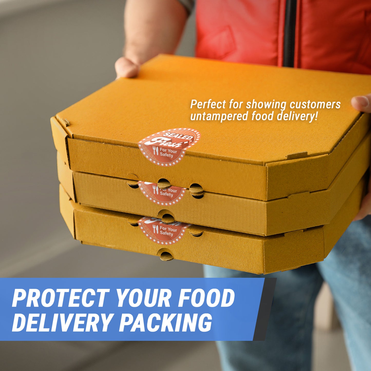1.5 inch | Food Labeling: Sealed Fresh for your Safety Labels