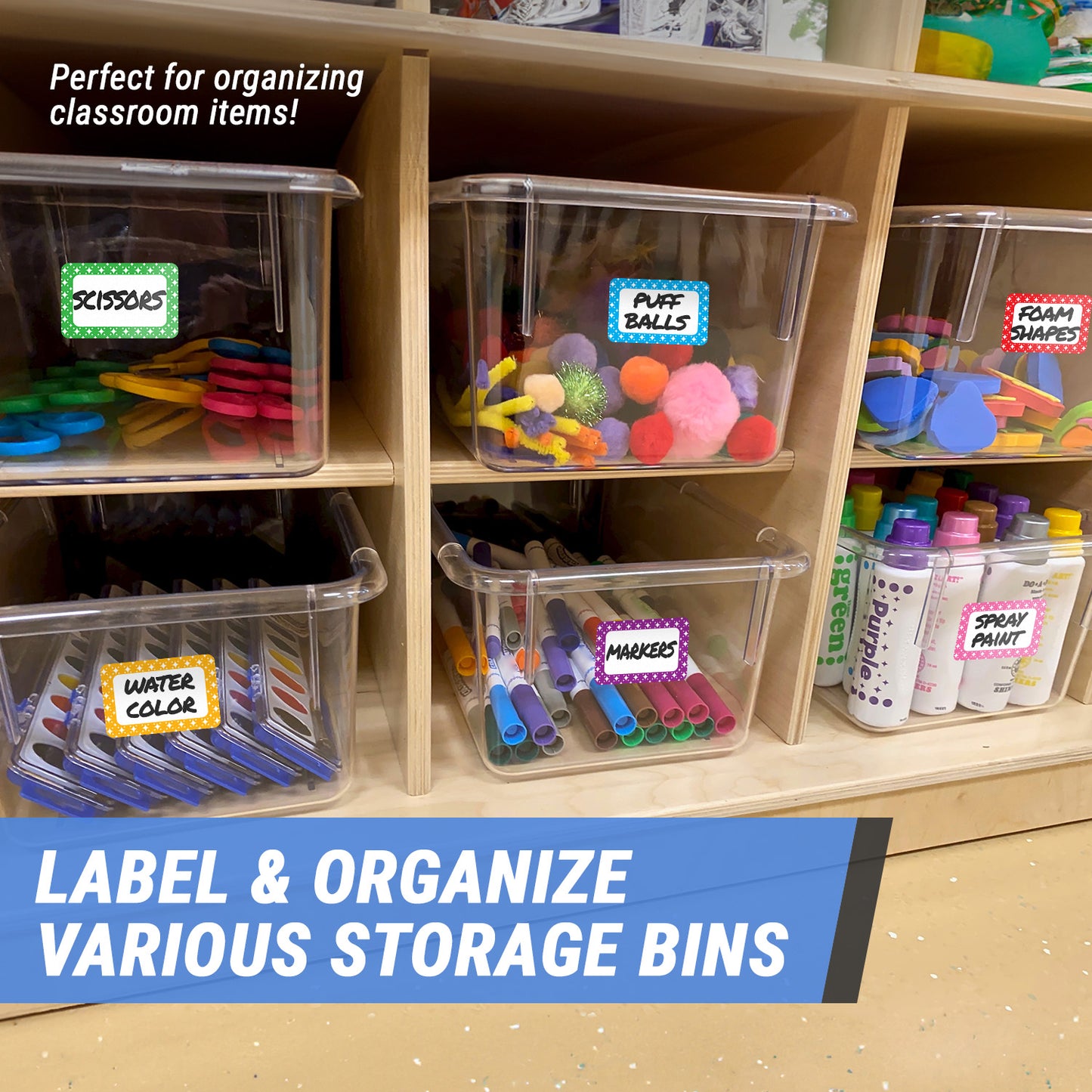 3.5 x 2.25 inch | Name Tags: Stars Border Write-in Name Tags (6-Colors)