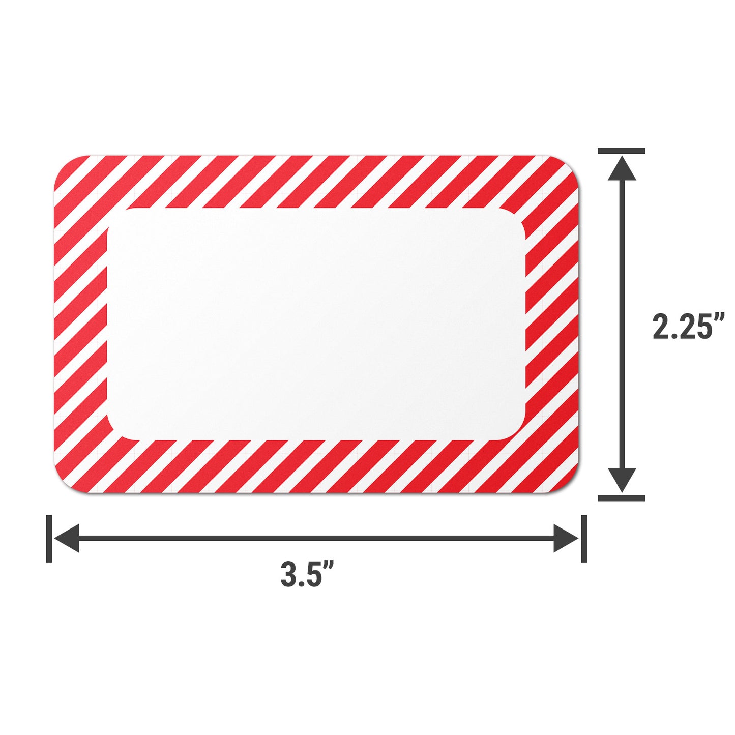 3.5 x 2.25 inch | Name Tags: Stripped Border Write-in Name Tags (6-Colors)