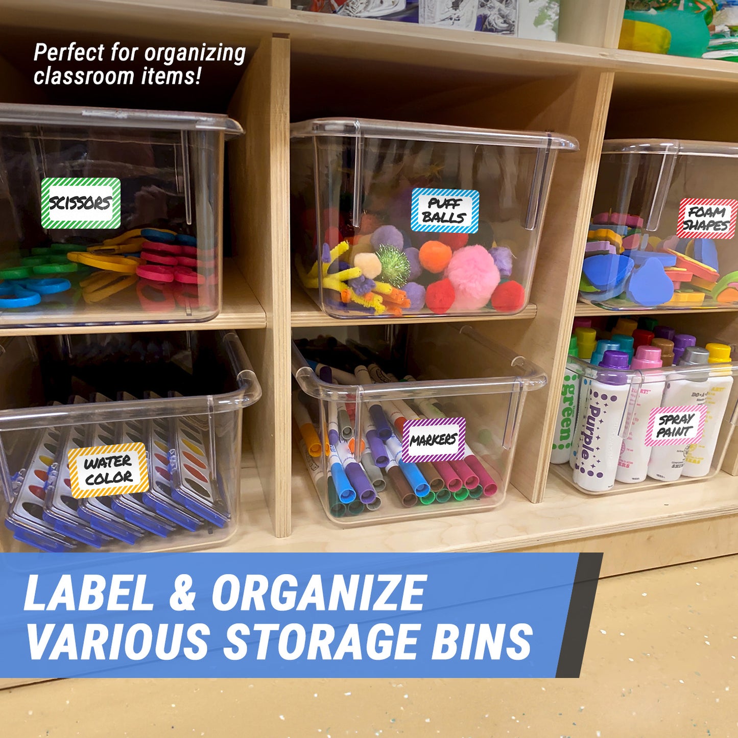 3.5 x 2.25 inch | Name Tags: Stripped Border Write-in Name Tags (6-Colors)