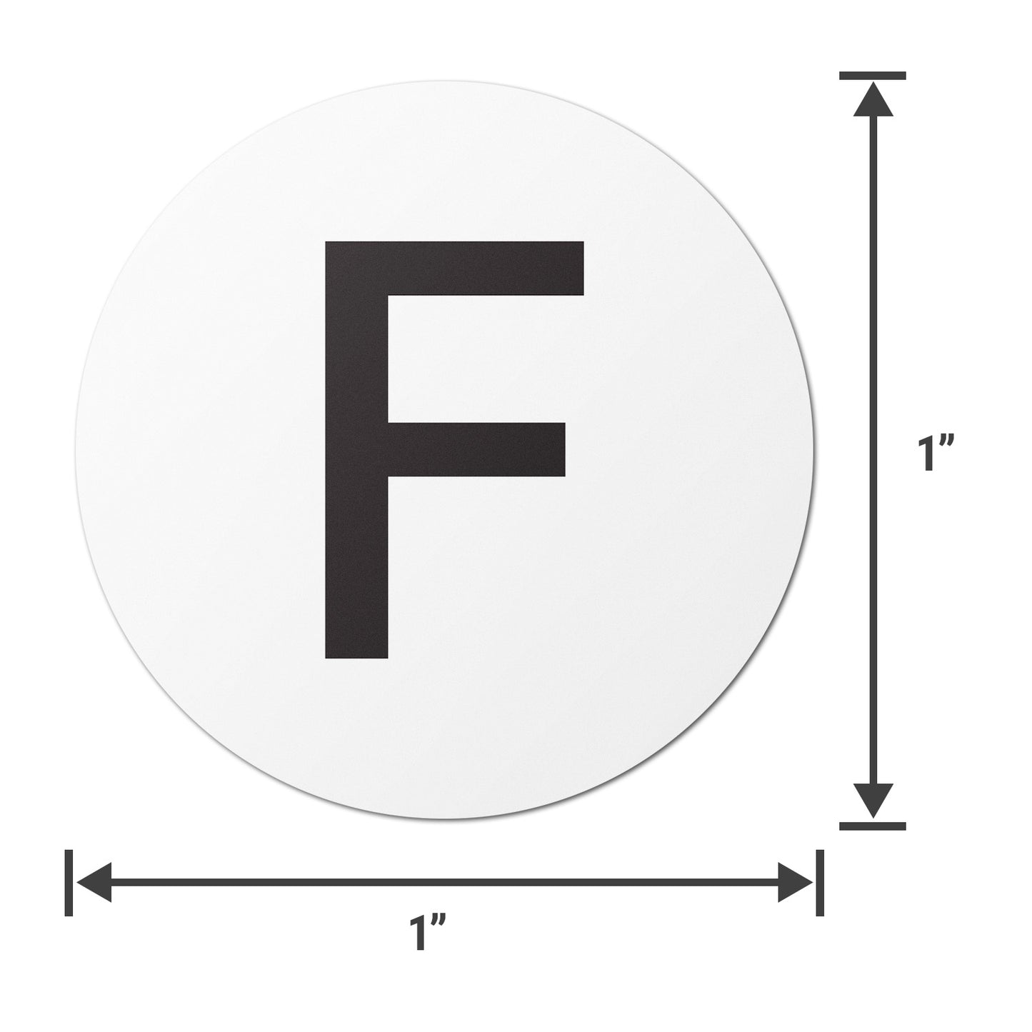 1 inch | Inventory: Capital Letter F Labels