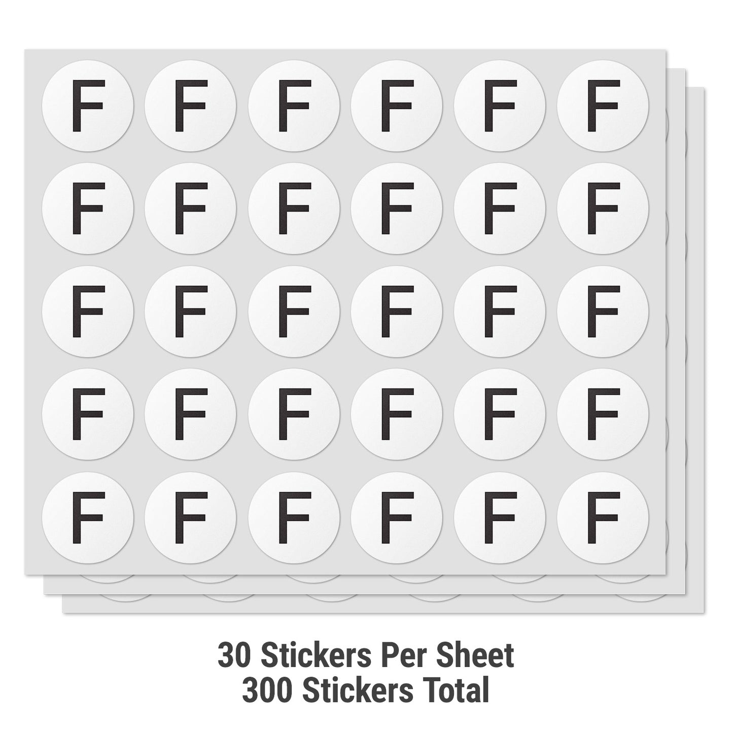 1 inch | Inventory: Capital Letter F Labels