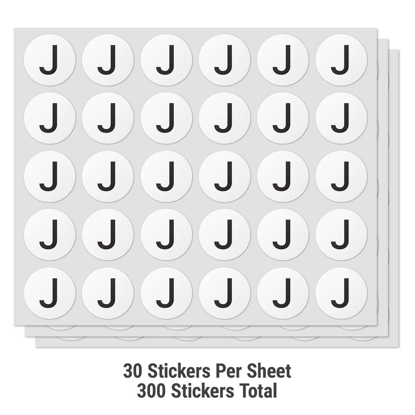 1 inch | Inventory: Capital Letter J Labels