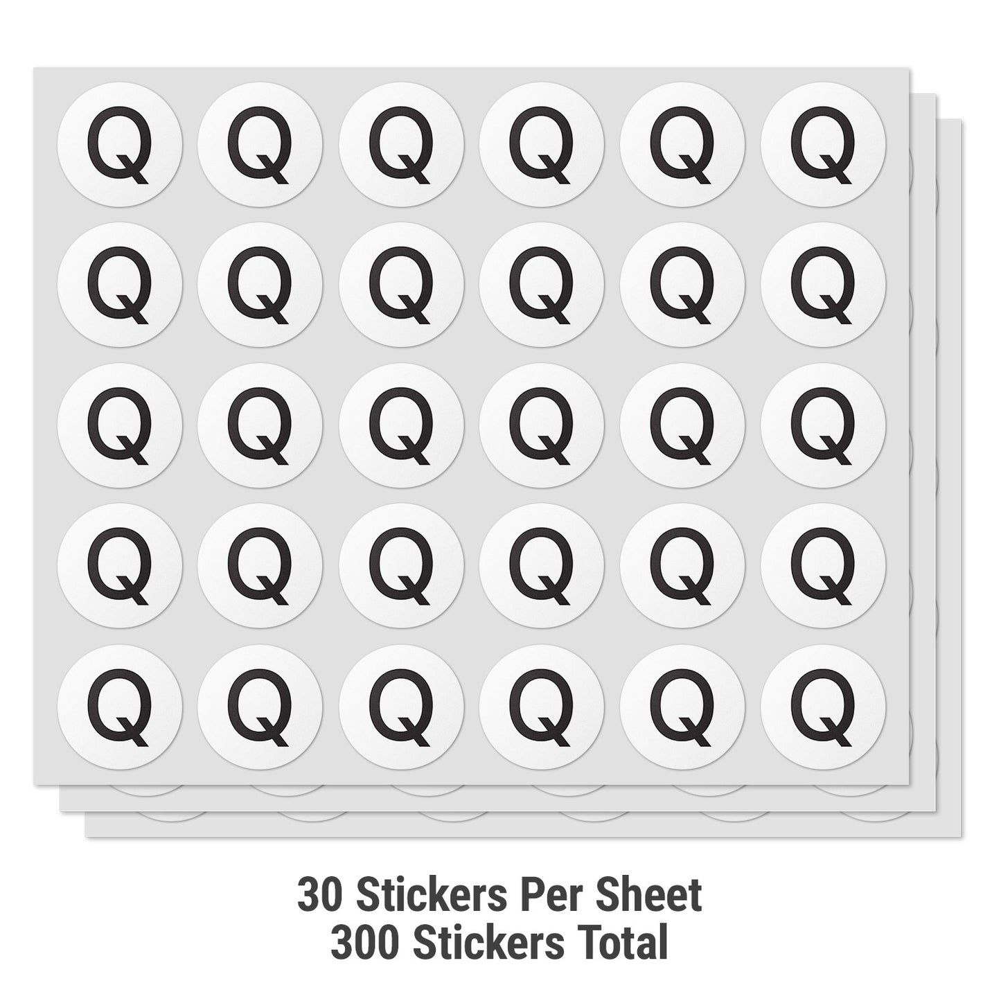1 inch | Inventory: Capital Letter Q Labels