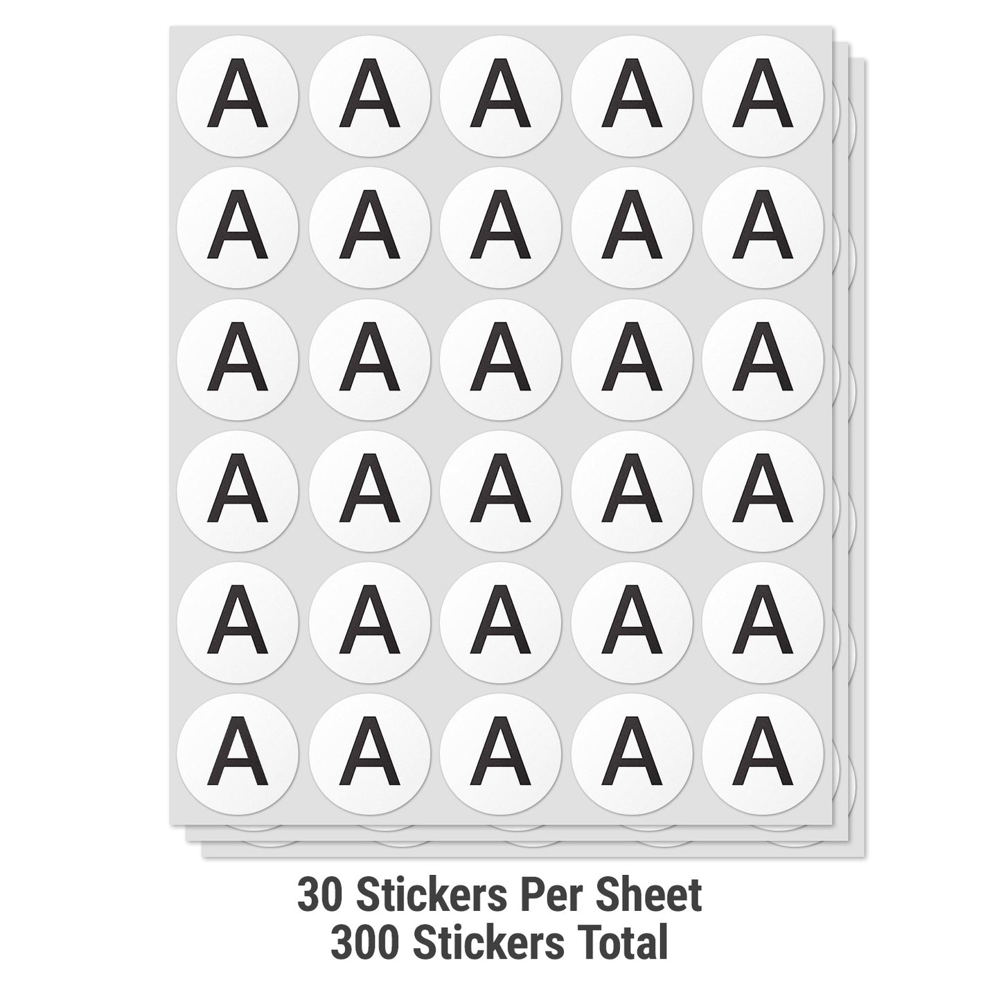 1.5 inch | Inventory: Capital Letter A Labels