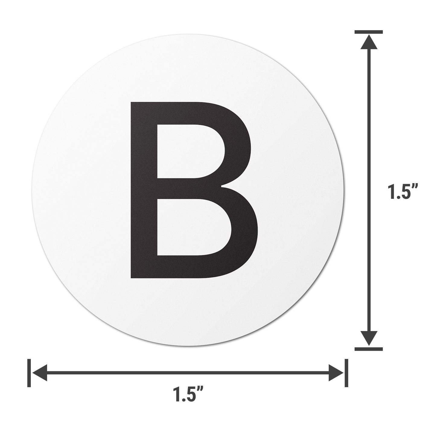1.5 inch | Inventory: Capital Letter B Labels