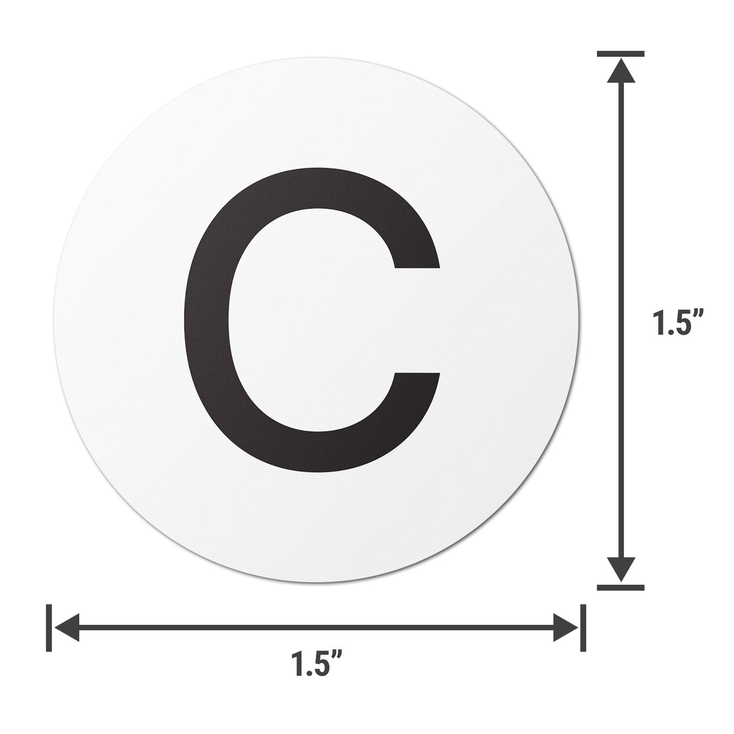 1.5 inch | Inventory: Capital Letter C Labels