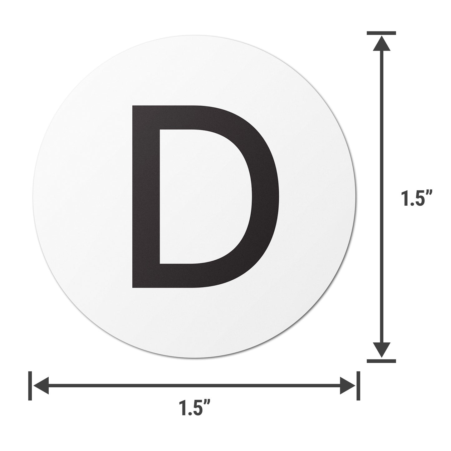 1.5 inch | Inventory: Capital Letter D Labels